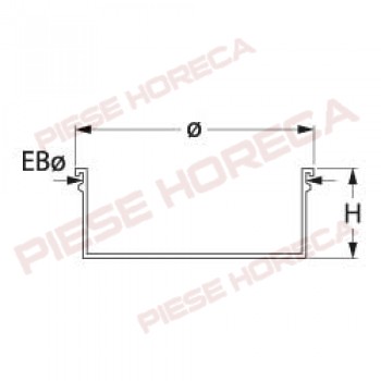 Sita portafiltru nepresurizata diametrul exterior Ø68mm, montare pe Ø60mm, inaltime de 25mm, capacitate(1cupa) 14gr. Pentru expresor La Cimbali
